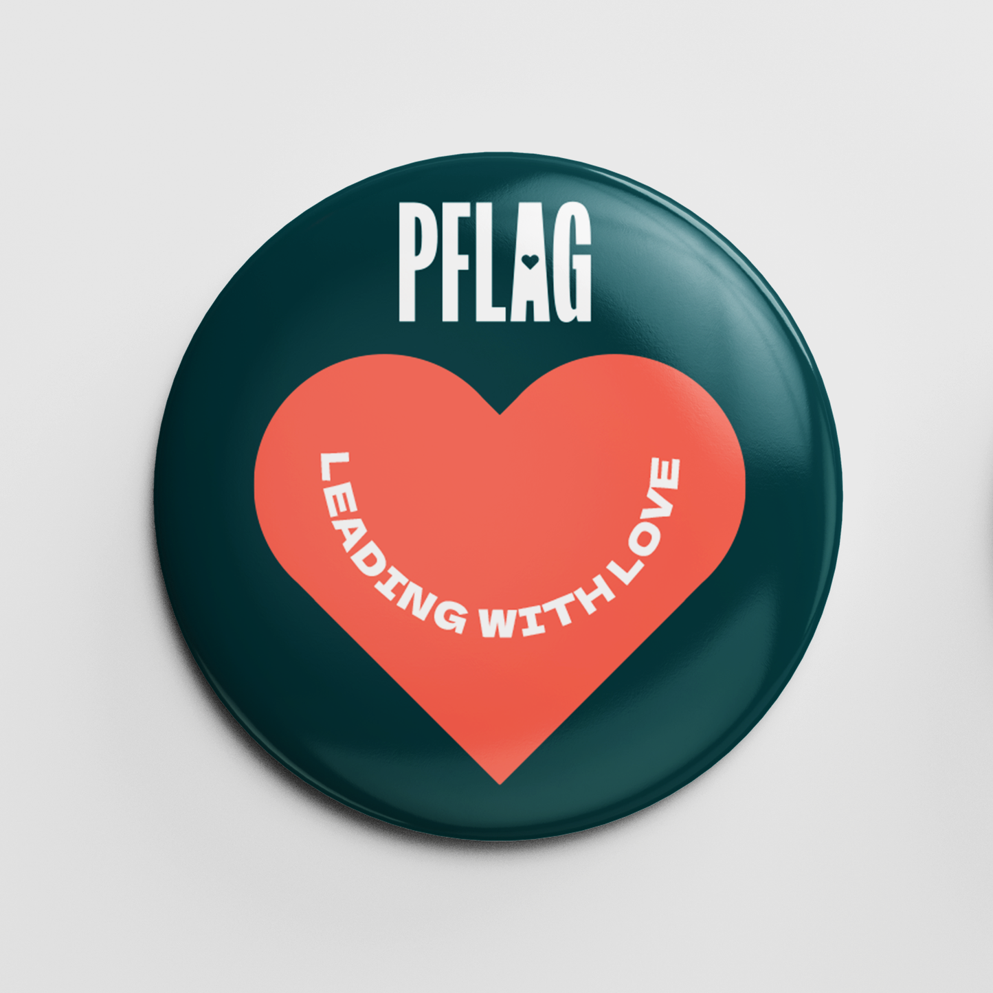 PFLAG Leading With Love Button - English