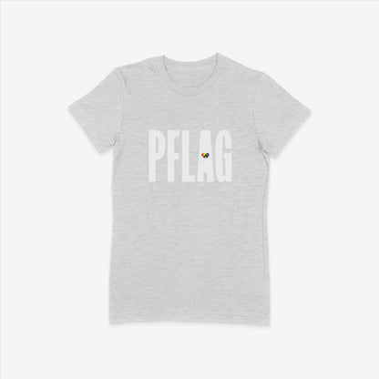 PFLAG Logo - Progress Heart - Fitted-Cut Crewneck Short Sleeve T-Shirt