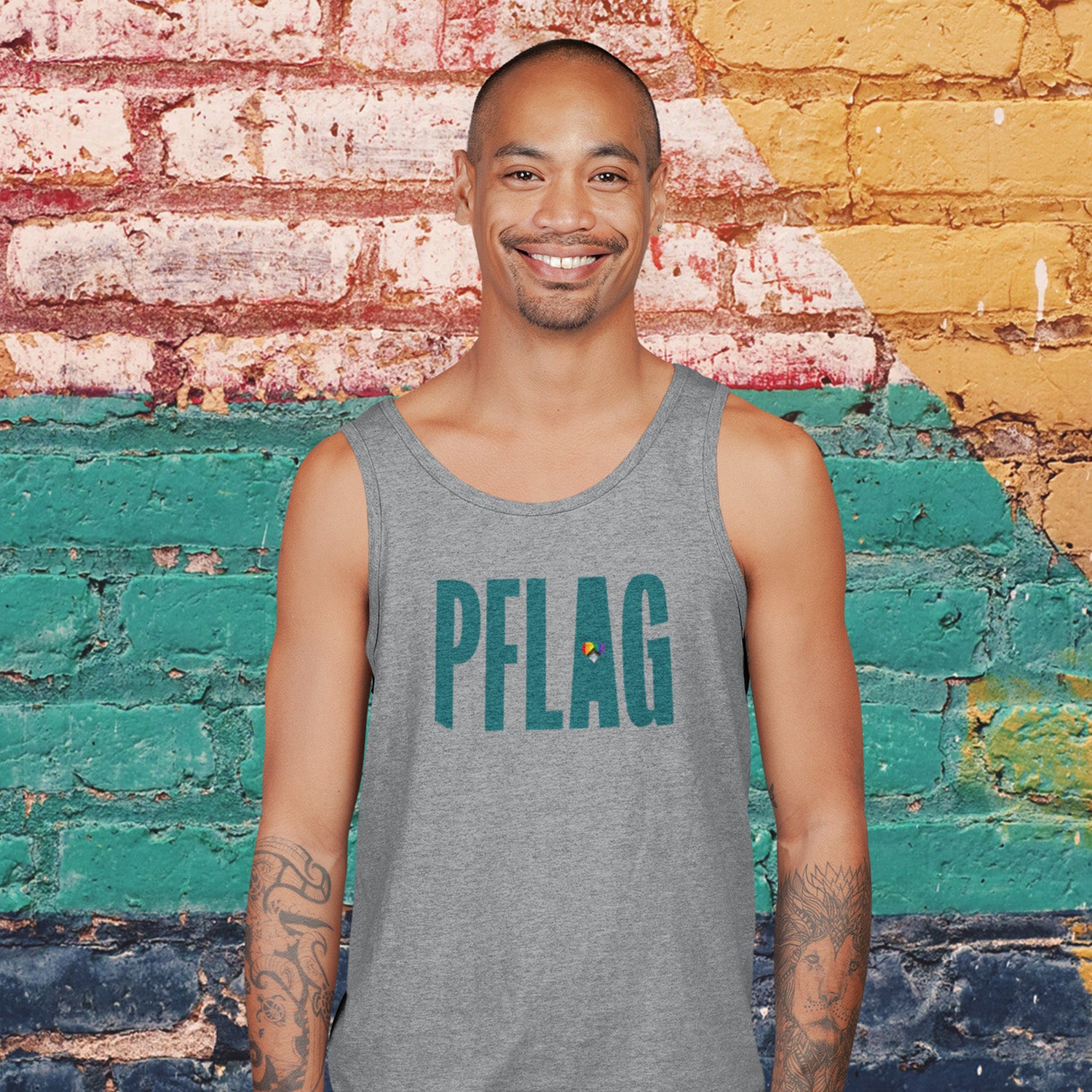 PFLAG Logo - Progress Heart - Wide-Cut Tank Top
