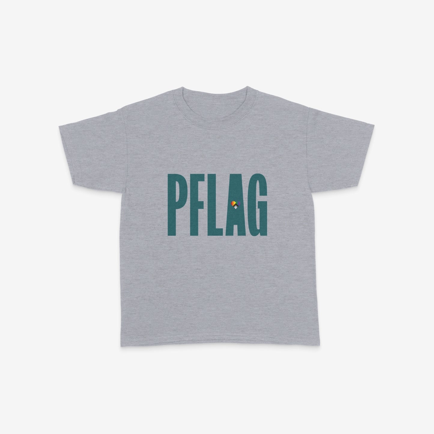 PFLAG Logo - Progress Heart - Youth Crewneck Short Sleeve T-Shirt