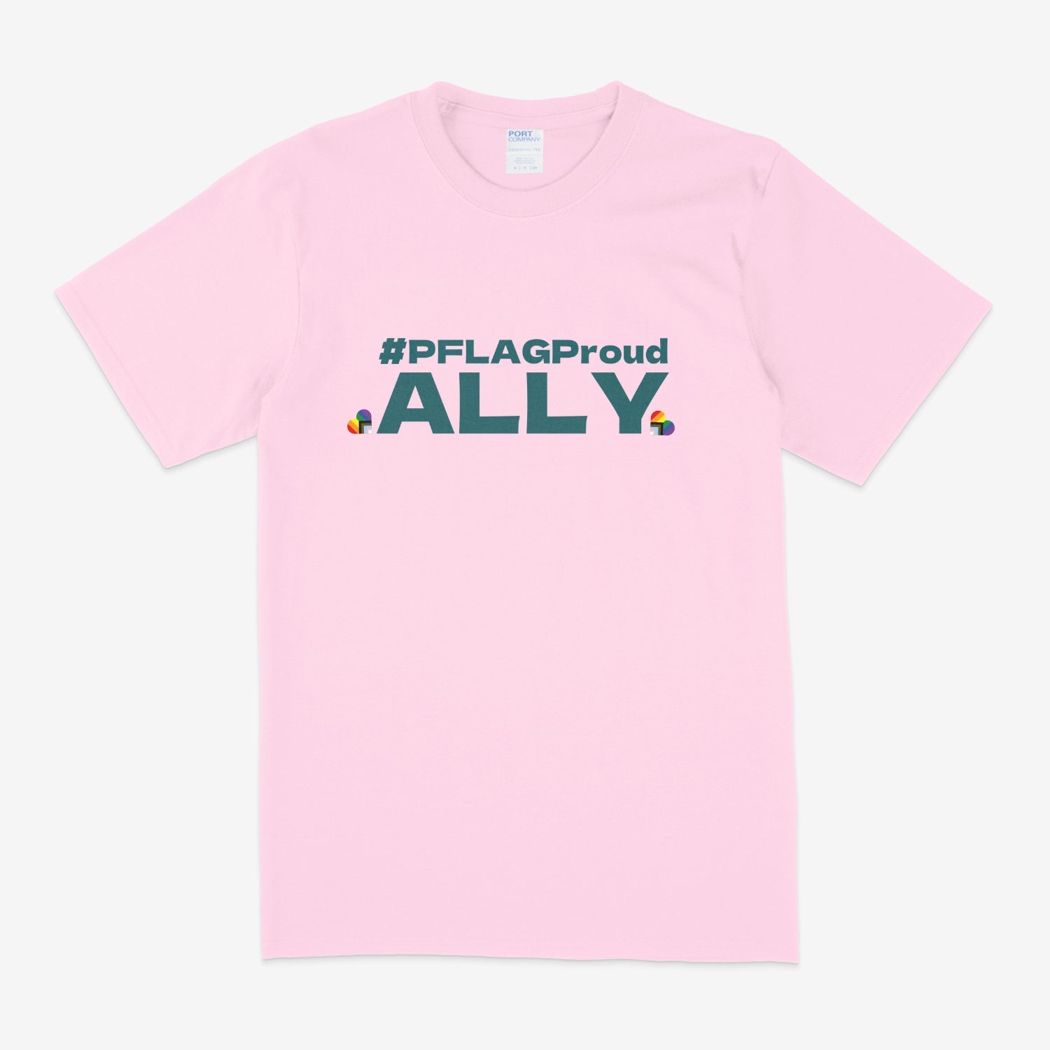 #PFLAGProud Ally - Wide-Cut Crewneck Short Sleeve T-Shirt