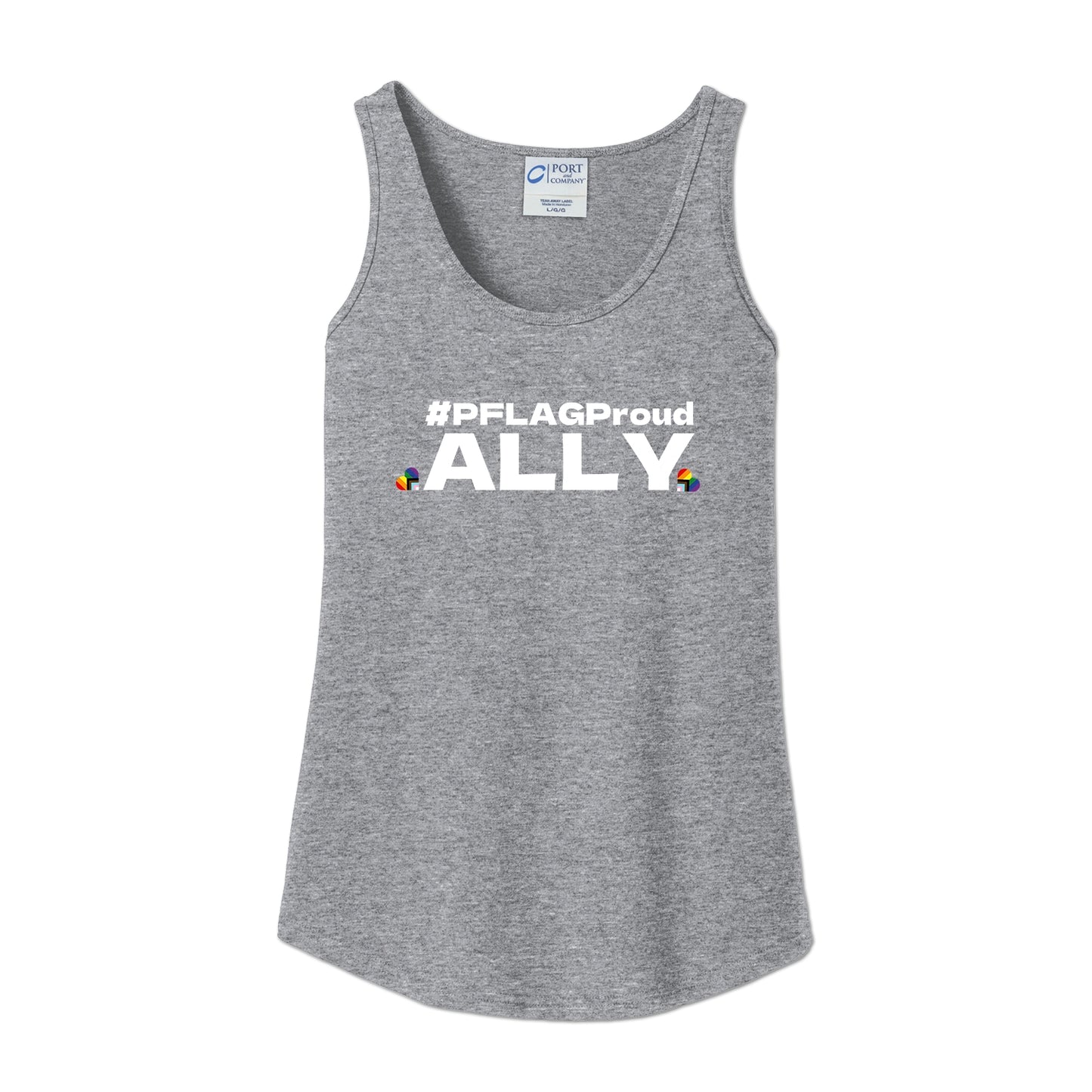 #PFLAGProud Ally - Fitted-Cut Tank Top