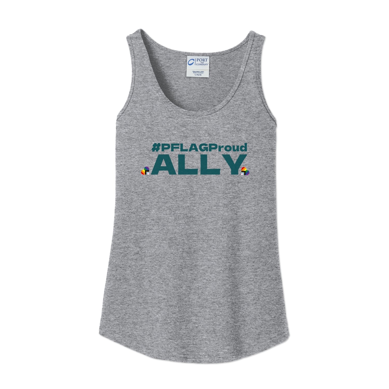 #PFLAGProud Ally - Fitted-Cut Tank Top