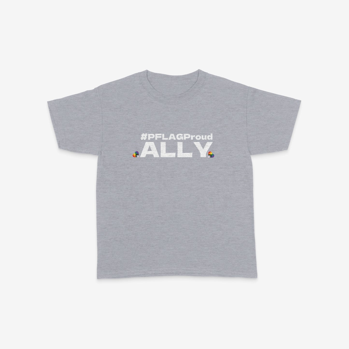#PFLAGProud Ally - Youth Crewneck Short Sleeve T-Shirt
