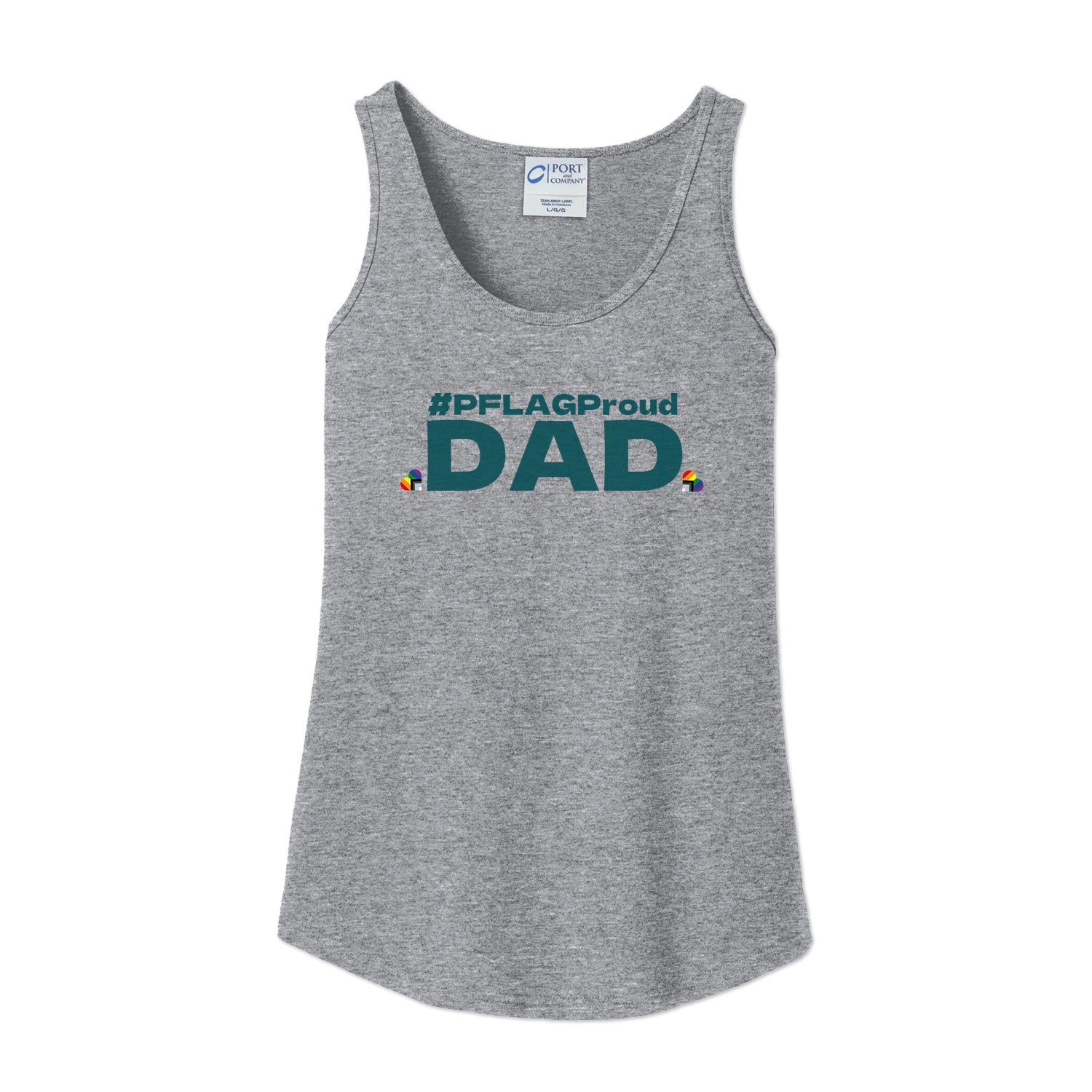 #PFLAGProud Dad - Fitted Cut Tank Top