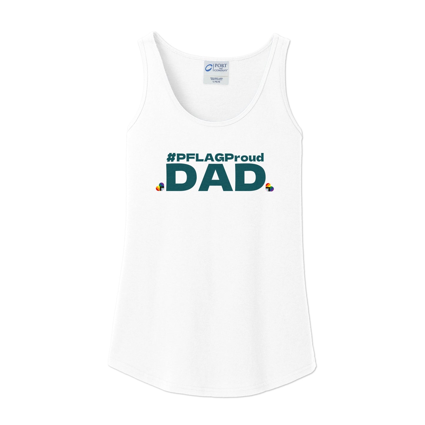 #PFLAGProud Dad - Fitted Cut Tank Top