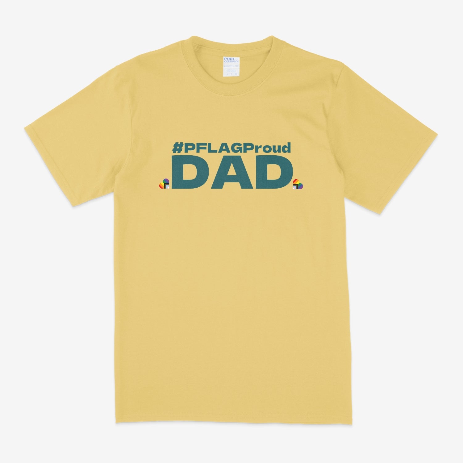 #PFLAGProud Dad - Wide-Cut Crewneck Short Sleeve T-Shirt