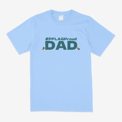 #PFLAGProud Dad - Wide-Cut Crewneck Short Sleeve T-Shirt