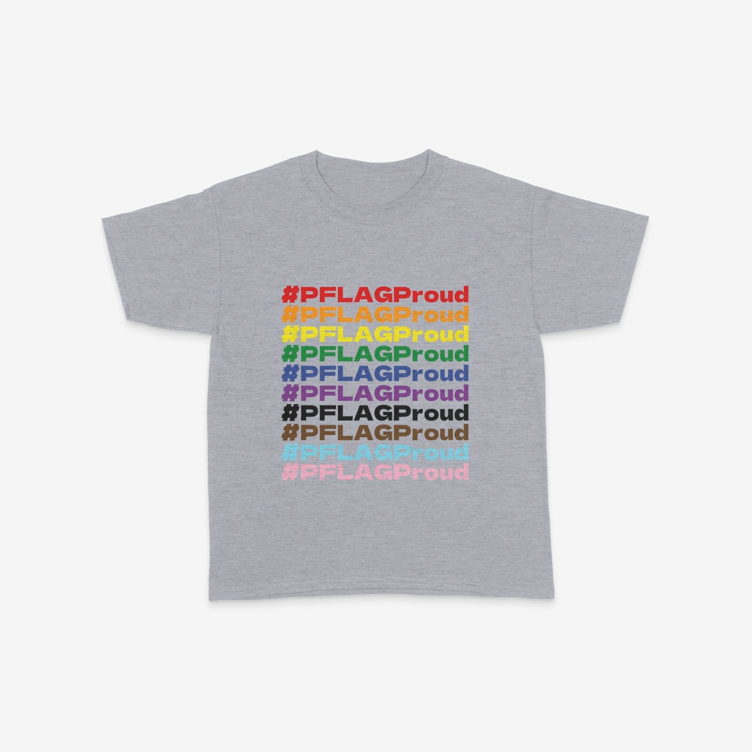 #PFLAGProud Progress - Youth Crewneck Short Sleeve T-Shirt