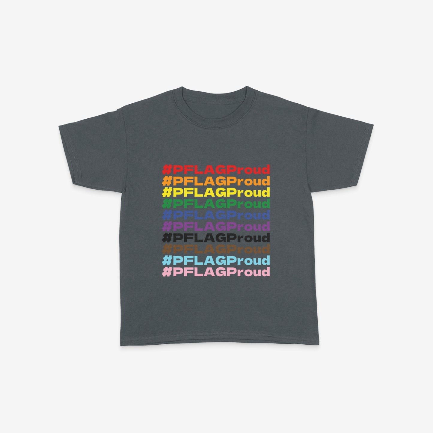 #PFLAGProud Progress - Youth Crewneck Short Sleeve T-Shirt