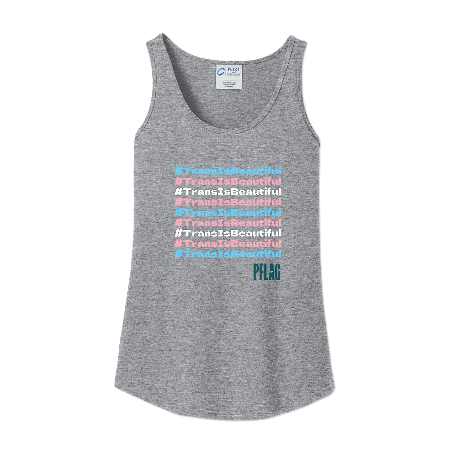 #TransIsBeautiful - TransPride Colors - Fitted-Cut Tank Top
