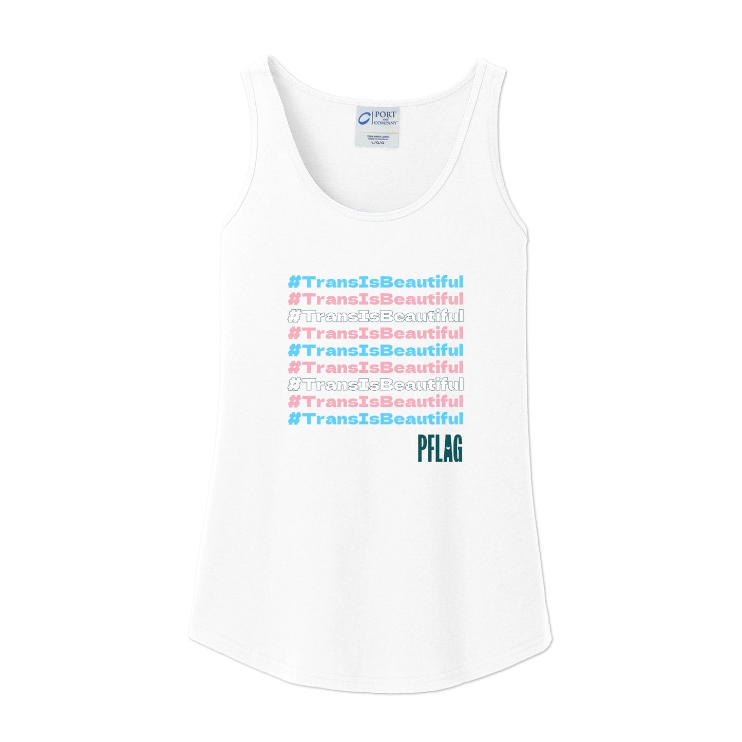 #TransIsBeautiful - TransPride Colors - Fitted-Cut Tank Top