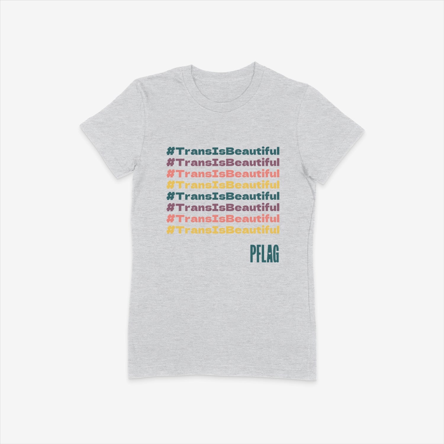 #TransIsBeautiful - Fitted-Cut Crewneck Short Sleeve T-Shirt