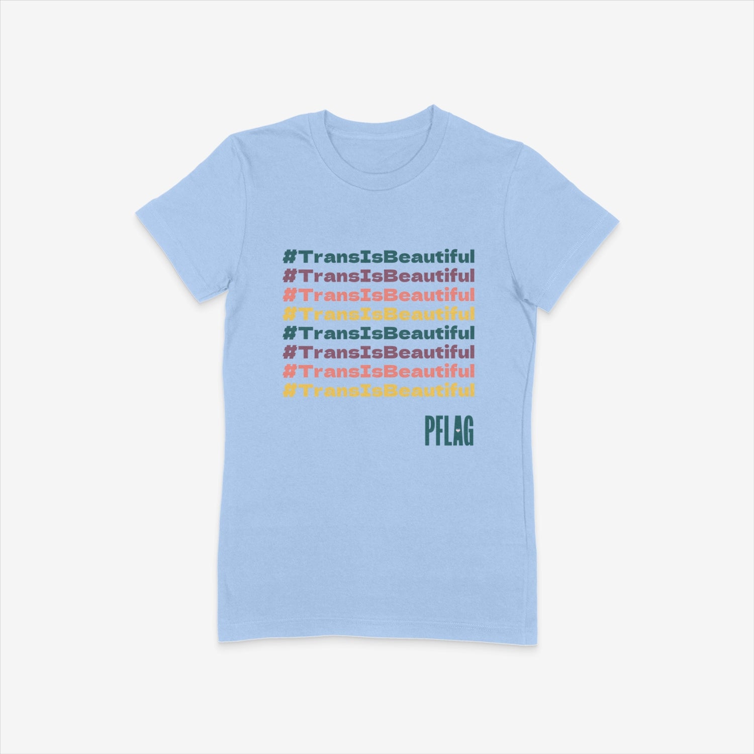 #TransIsBeautiful - Fitted-Cut Crewneck Short Sleeve T-Shirt