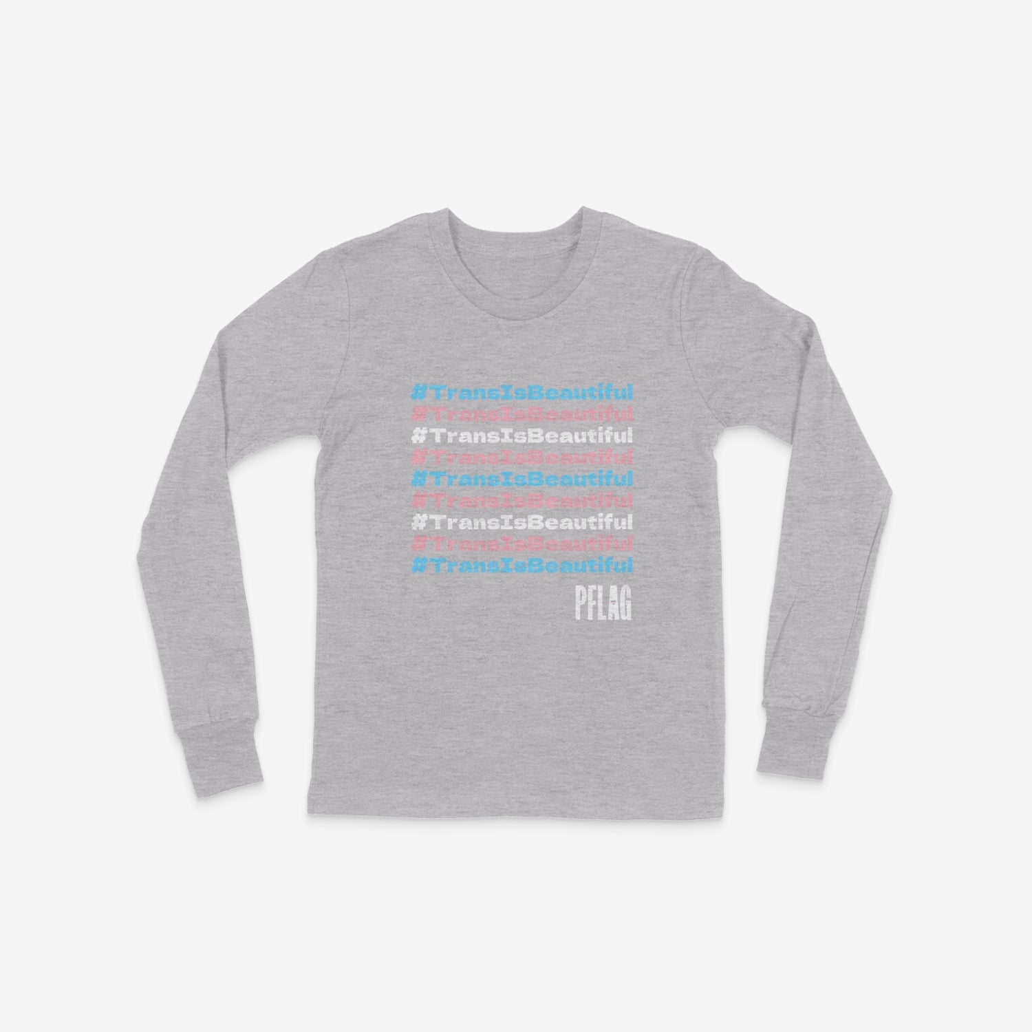 #TransIsBeautiful - TransPride Colors - Youth Crewneck Long Sleeve T-Shirt