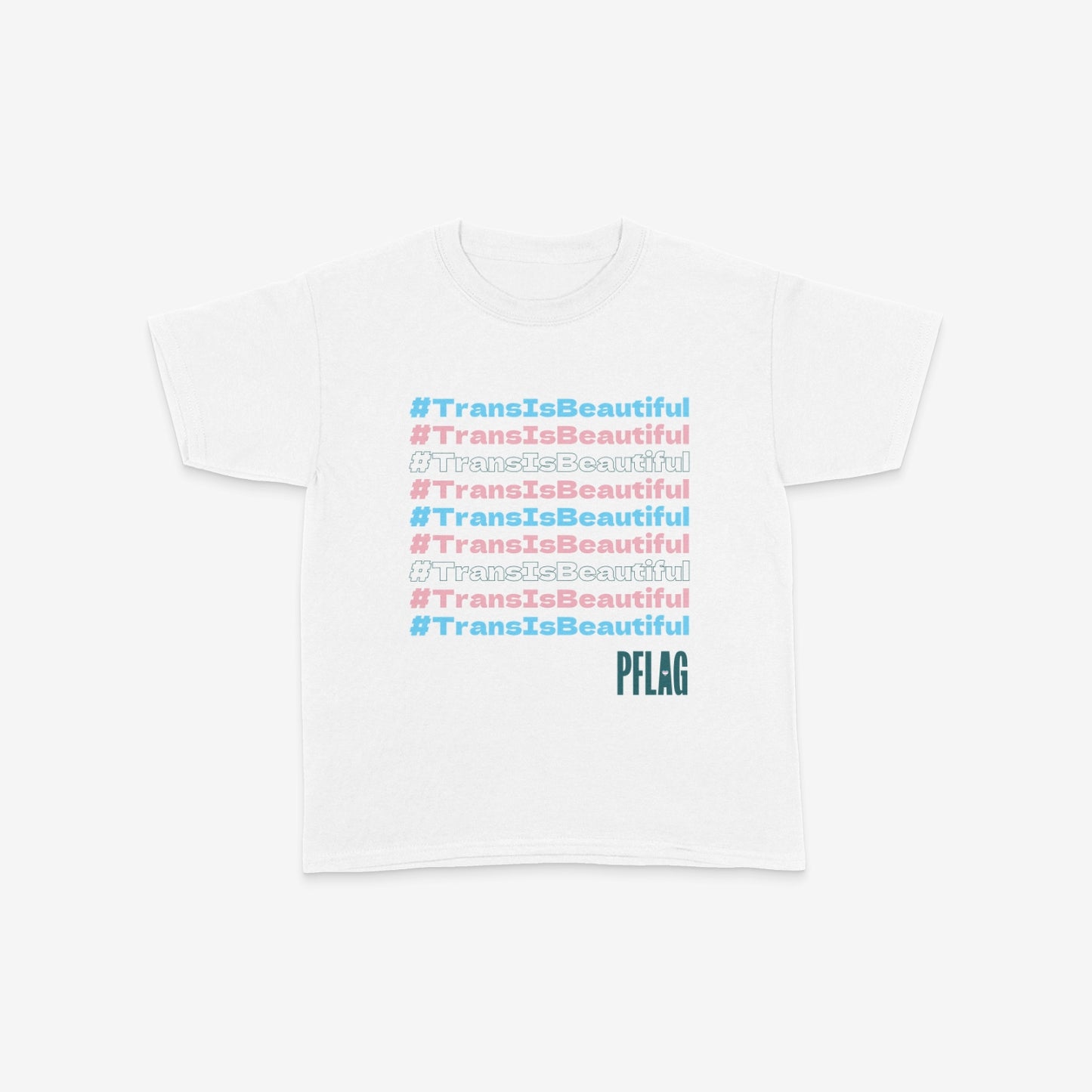 #TransIsBeautiful - TransPride Colors - Youth Crewneck Short Sleeve T-Shirt