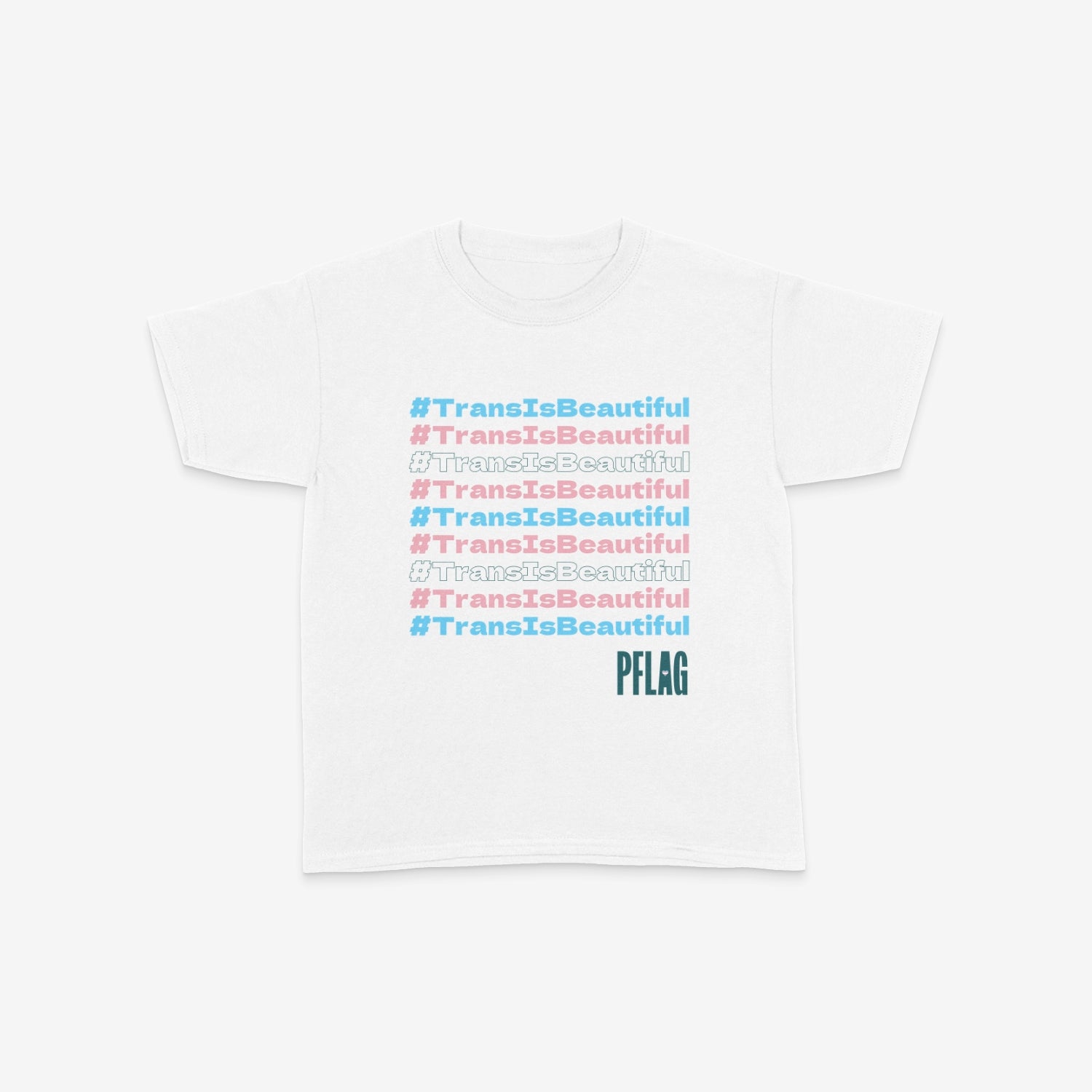 #TransIsBeautiful - TransPride Colors - Youth Crewneck Short Sleeve T-Shirt