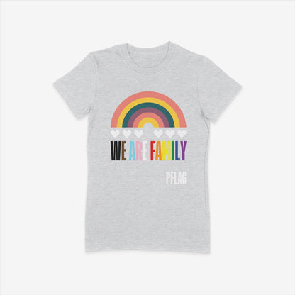 We Are Family - Fitted-Cut Crewneck Short Sleeve T-Shirt