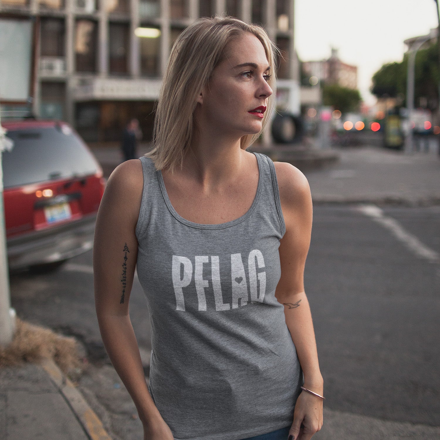 PFLAG Logo - Fitted-Cut Tank Top