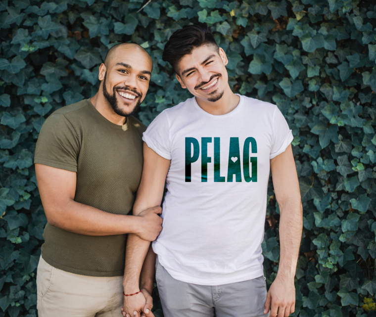 PFLAG online shop featuring adult apparel, swag, pet swag, and youth clothing